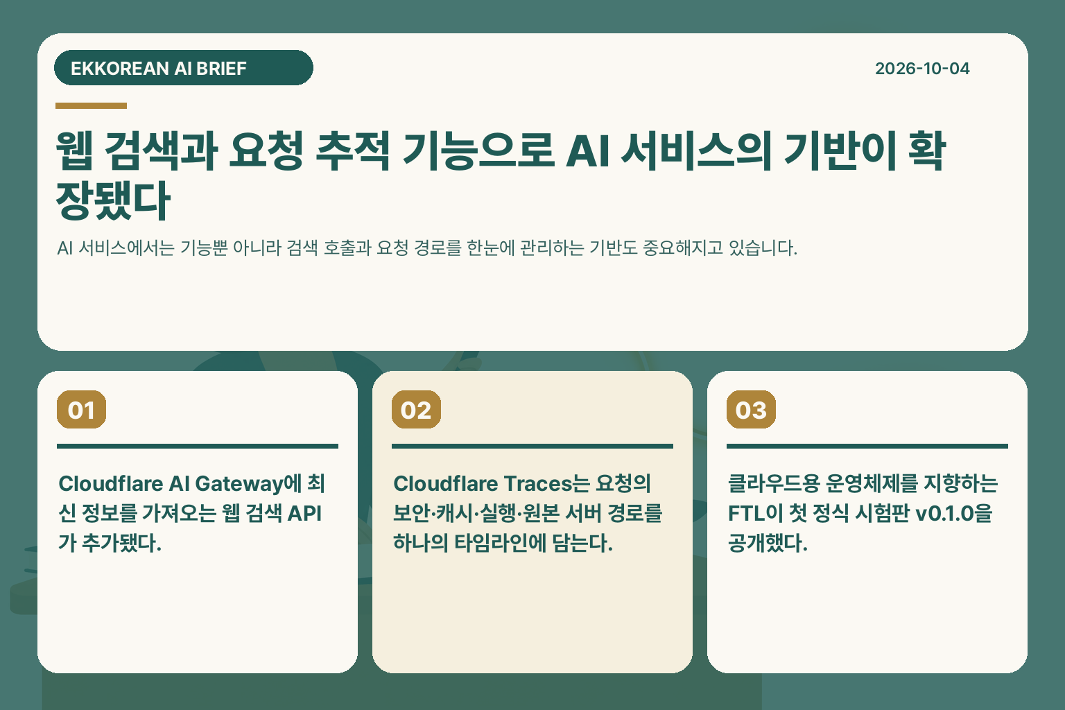 웹 검색과 요청 추적 기능으로 AI 서비스의 기반이 확장됐다